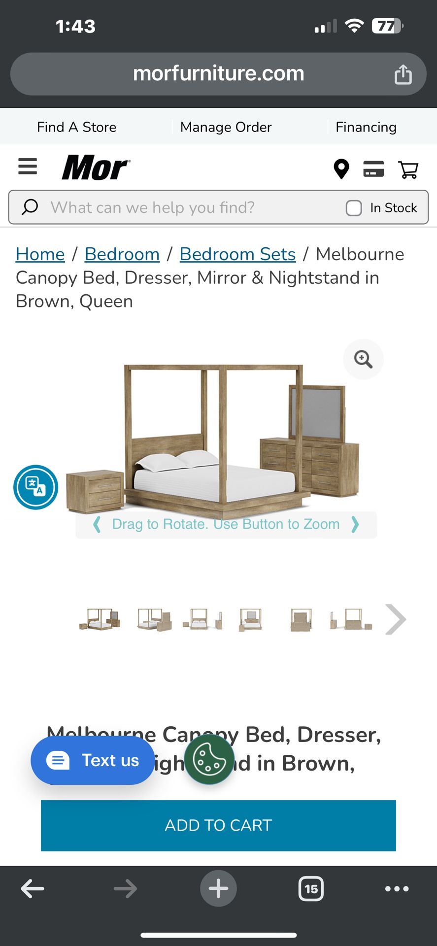 Eastern King Bedroom Set
