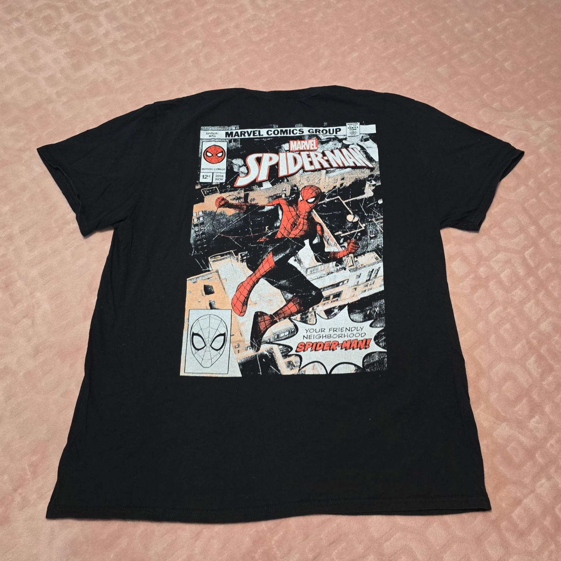 Marvel The Amazing Spider-Man Comic Cover Art T-Shirt Mens Sz XL 2016 Black Tee