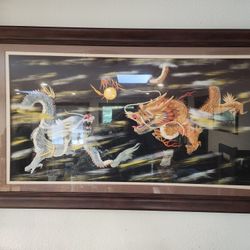 Decorative Silk-Thread Dragon Art