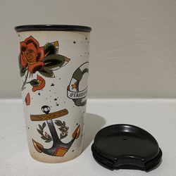 Starbucks 2015 Ed Hardy Mermaid Ceramic Coffee Mug