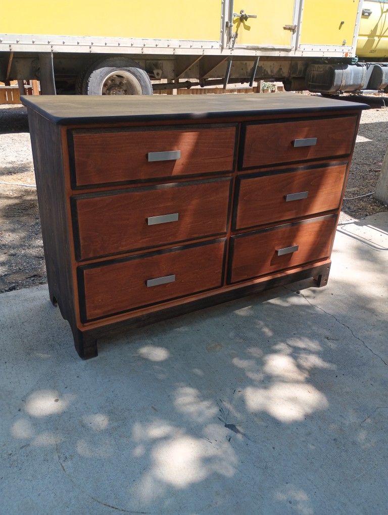 Solid Wood Six Drawer Dresser