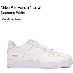 Nike Supreme Air Force 1 Low White Size 8.5