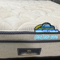 Plush Queen Pillow Top Serta Perfect Sleeper Mattress- Colchon Extra Suave 