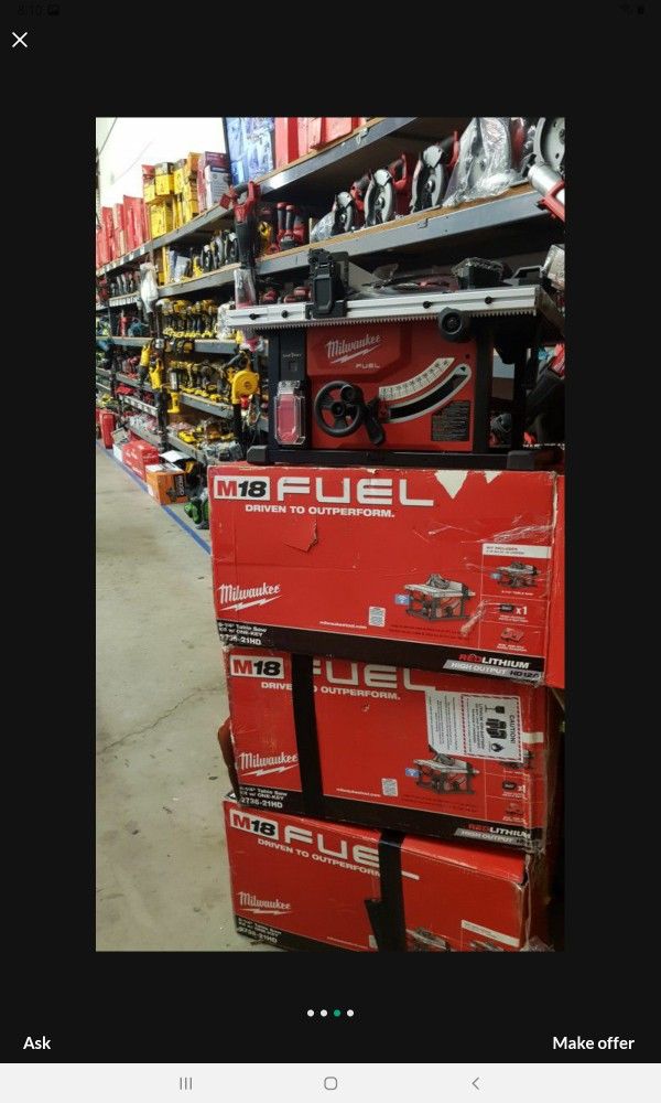 MILWAUKEE M18 FUEL BRUSHLESS 8-1/4 TABLE SAW TOOL ONLY BRAND NEW