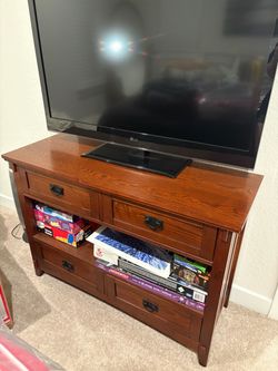 Wood TV Stand / Entertainment Console – $150 OBO