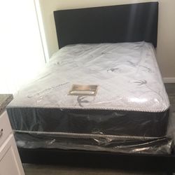 New Full Size Bed With New mattress and Box Spring Included 