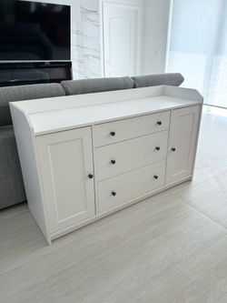 IKEA Hauga White Dining Room Sideboard Cabinet / Dresser / Baby Furniture / Drawers