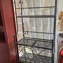 Wrought Iron Wine Shelf
