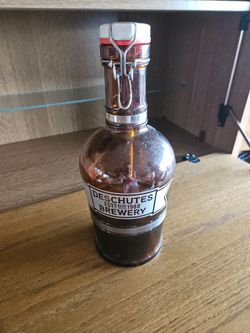 Amber Growler with Gnome Handle