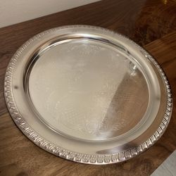 Vintage Leonard Italy Silver EP Serving Tray