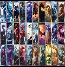 🐉 30-Piece Fantasy Dragon Bookmark Collection