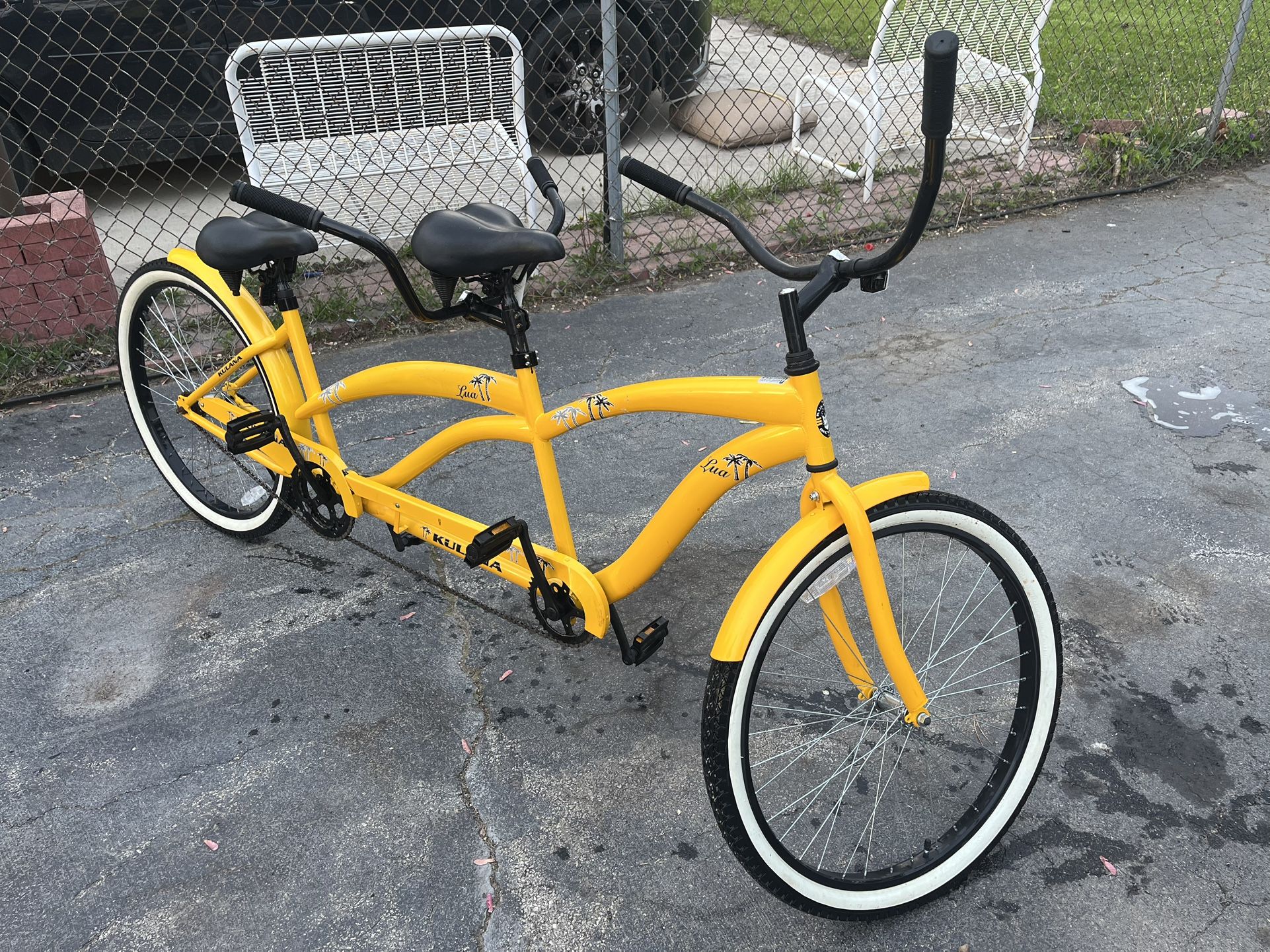 Lua Tandem Bike, Beach Cruiser Bike for Adult Men Women, Double Rider Bicycle, 26-Inch Wheels, Steel Frame