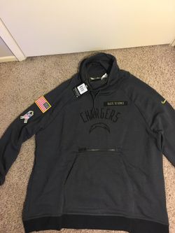 Nike salute to service LA chargers pullover women's sz xl