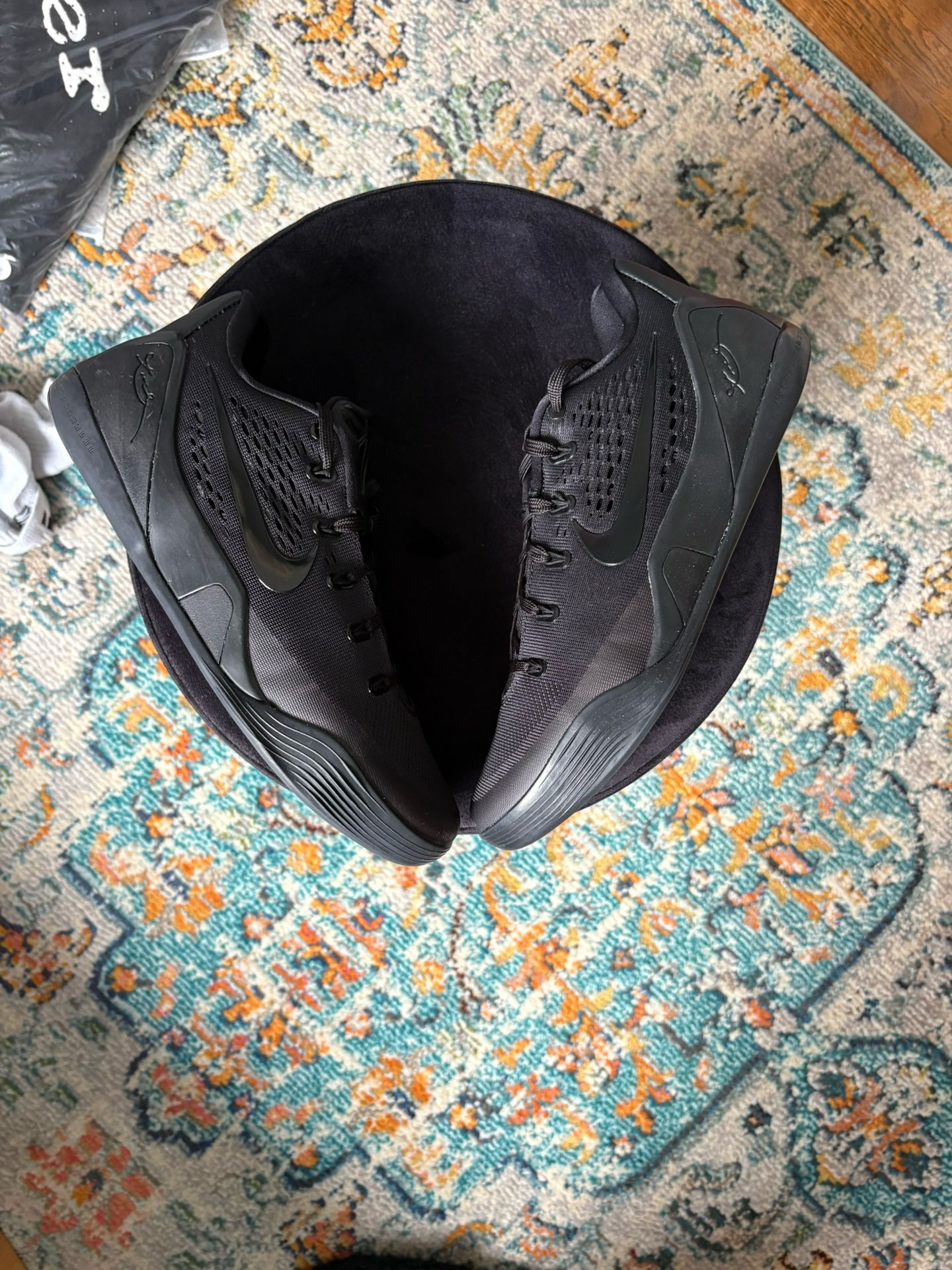 Men's 11.5 Nike Kobe IX 9 Protro TB Promo Triple Black PE Unreleased