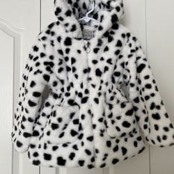 NEW Warm Girls Coat w/Hood Sz 4-5