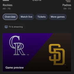 Padres Vs Rockies Tickets