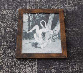 Framed Vintage Photo Print - Elegant Dancer in Nature Woodland Fine Art (8x10)