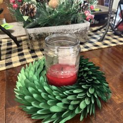 Christmas Wreath Candle Holder