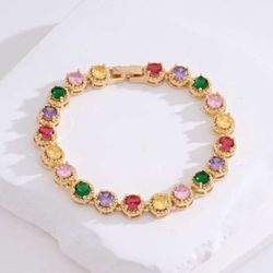 Colorful Bracelet 18k Gold Plating 