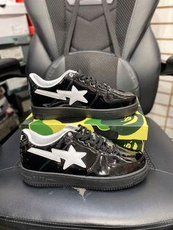 BAPE Bapesta Low-Top Black Patent