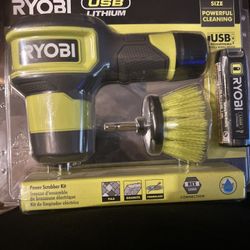 RYOBI USB Lithium Powerb Scrubber Kit