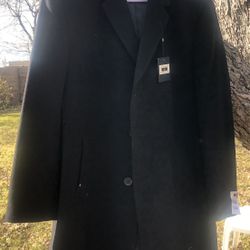 Joseph Abboud Mens Size Regular 44 Trench Coat 