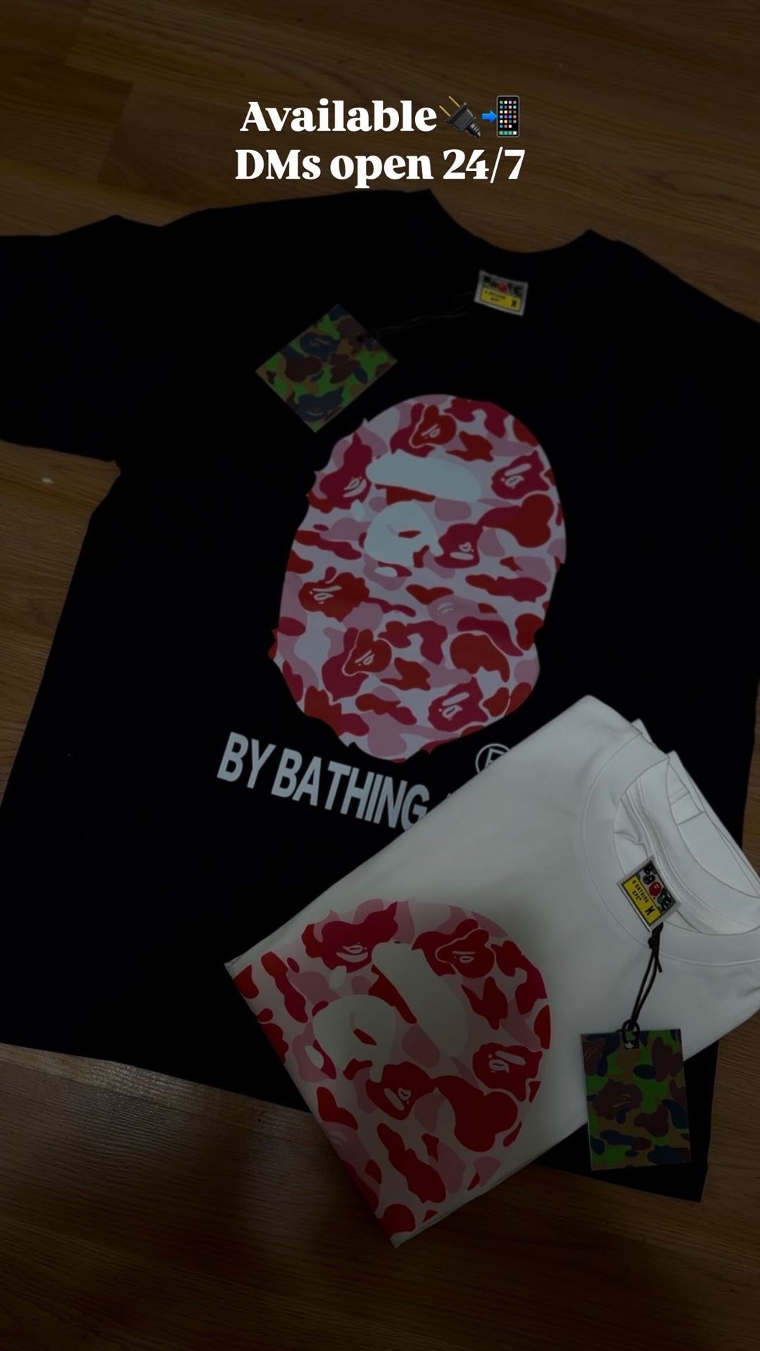 BAPE pink t-shirt