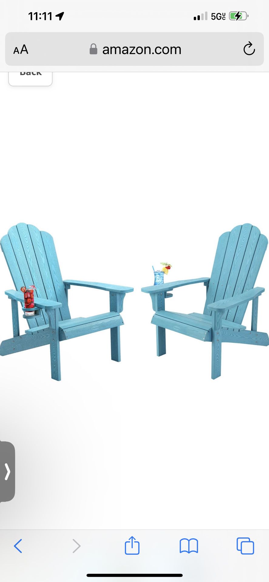 Set Of Two Adirondack Lounge Yard Chairs New In Box Plus Plus Matching Footrests