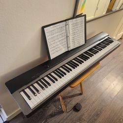 Casio Privia 88-Key Piano Style Weighted Keys Electric Keyboard - 128 Polyphony, Midi, Hammer Action (MSRP $800 Px-130)