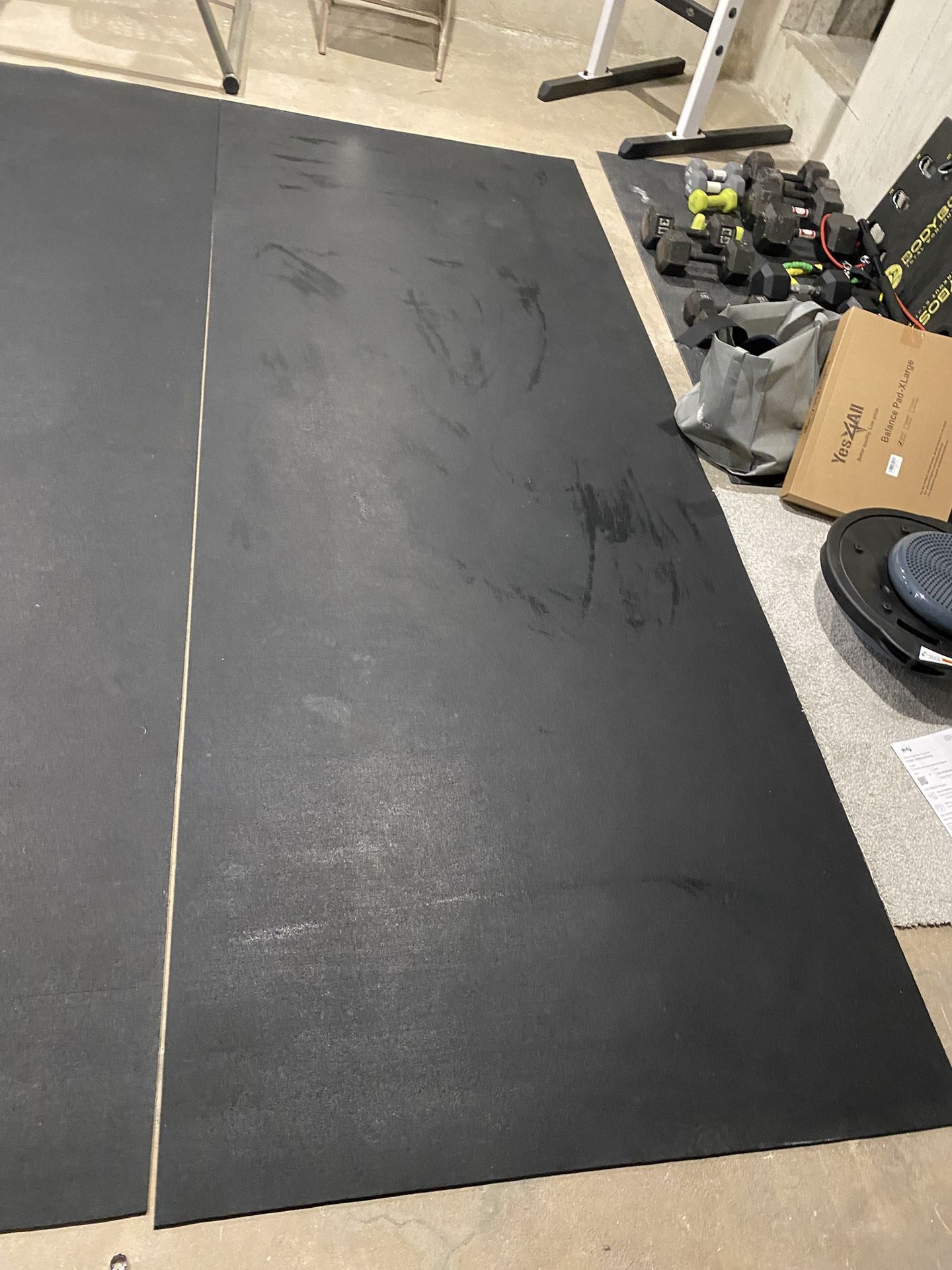 “1/4 Black Rubber Flooring For Home Gym (2)