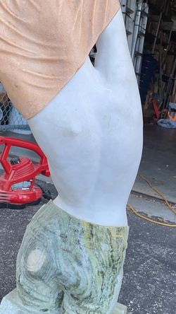 Marble Stripping Girl 48”H