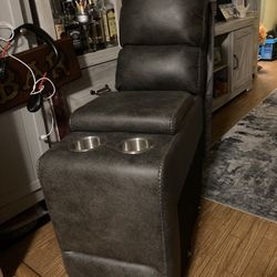 Center  Console Grey Leather2 Cup Holders