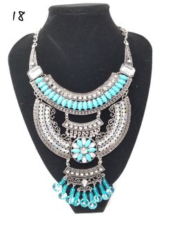 Blue Silver Cleopatra Necklace