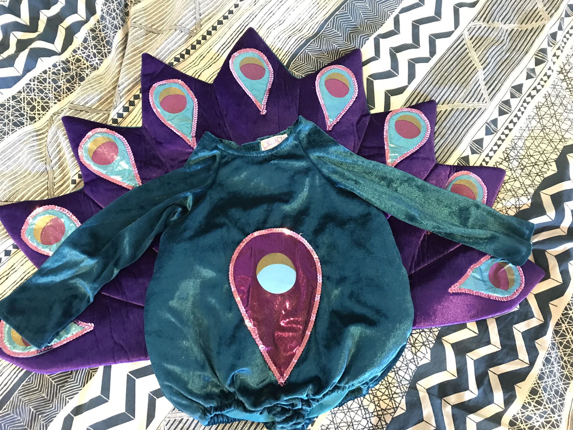 Toddler baby peacock costume