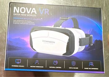 VR SHINECON NOVA VR Smartphone Headset White, Fits Up to 6.0in, 101° FOV