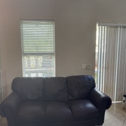 Large Natuzzi Brown Leather Couch 