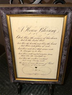8x10 FRAMED A HOUSE BLESSING PRINT