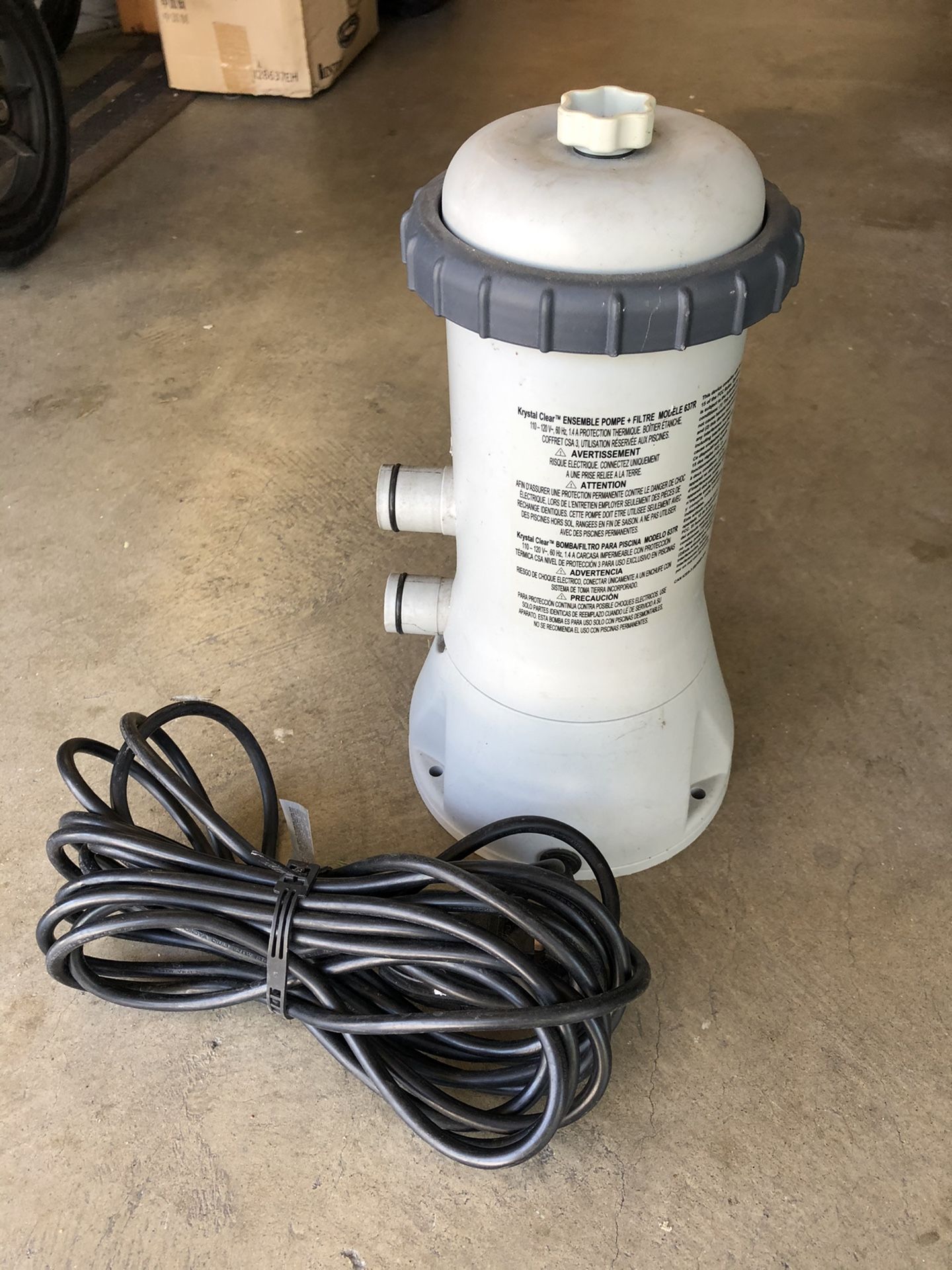 Kystal Clear pump for Sintex pool model 637R