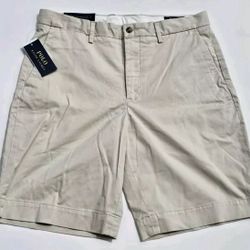   Polo Ralph Lauren Men’s Classic Fit 9” Shorts Size 38 Waist, (Classic Khaki) 
