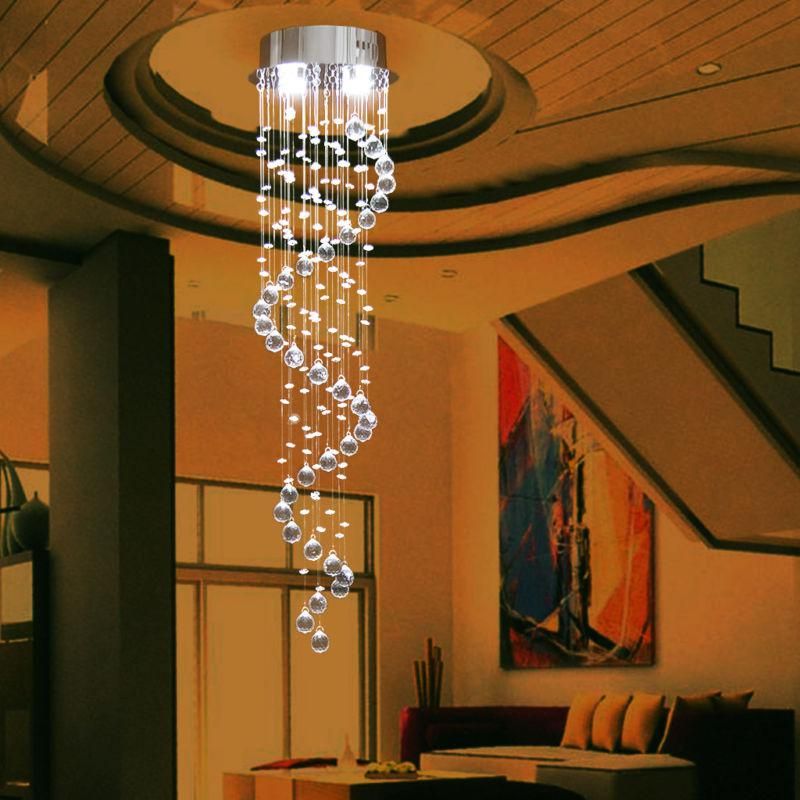Modern Crystal Chandelier Rain Drop Lighting Ceiling Lights Pendant Lamp Bedroom