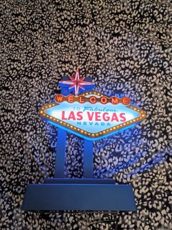 Vintage Welcome to Fabulous Las Vegas Nevada 12 inches sign with Flashing Lights for $30