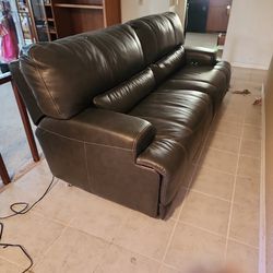Leather Electric Reclining Couch New