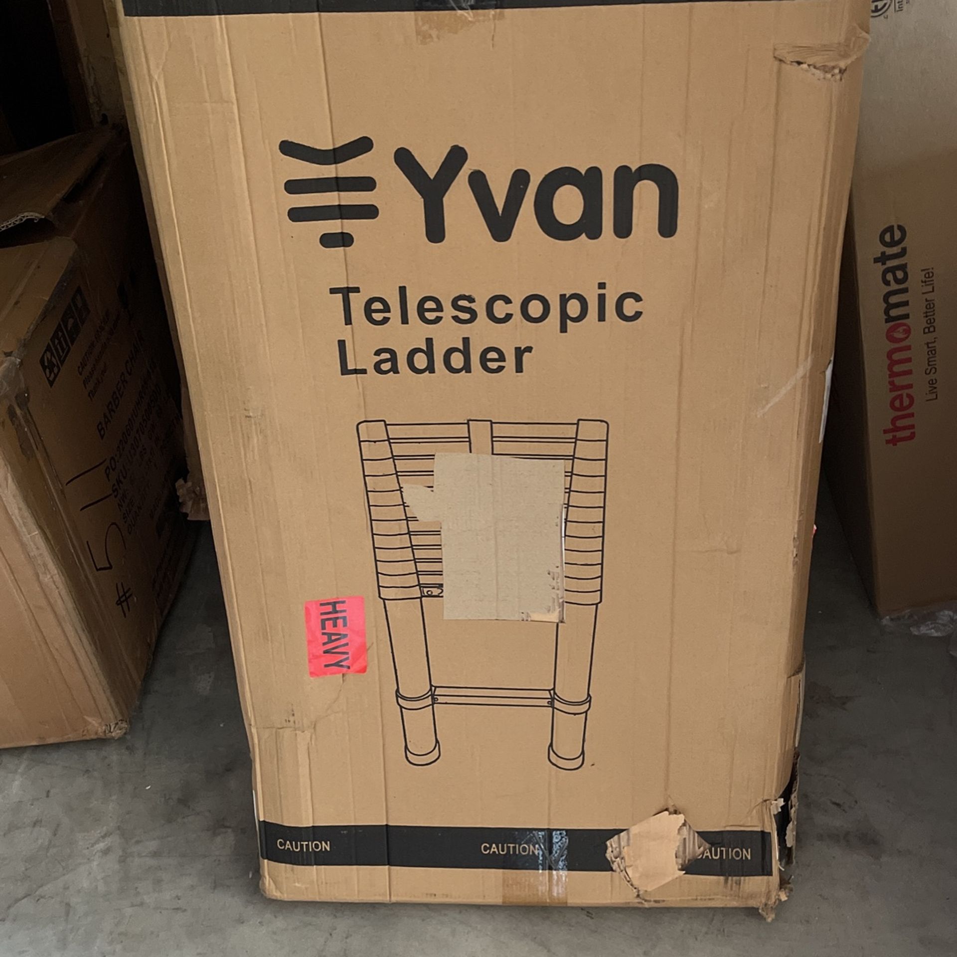 Yvan Telescoping Ladder,12.5 FT One Button Retraction Aluminum Telescopic Extension Extendable Ladder,Slow Down Design Multi-Purpose Ladder for Househ