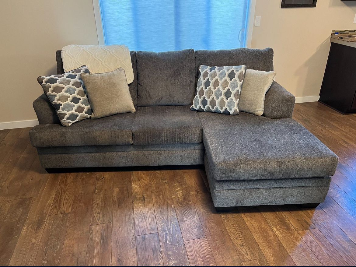 Sofa Couch With Chaise Lounge. Right Or Left Side Chaise