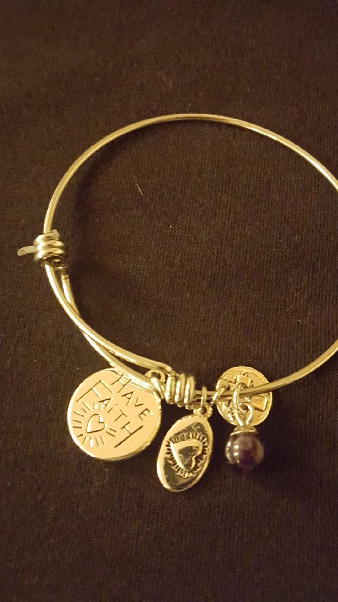 Silver Faith bracelet