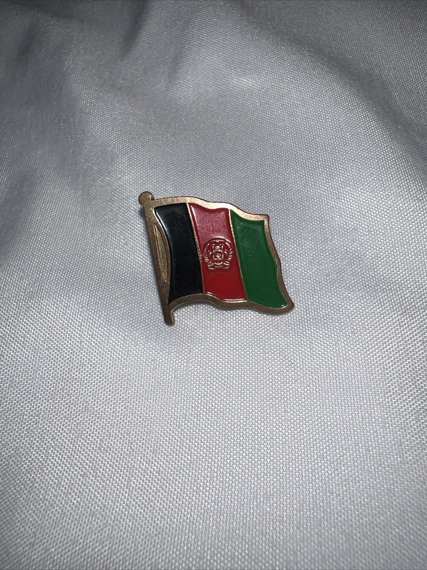 Lapel Pin Afghanistan Flag Tie Tack Black Red Green Flag