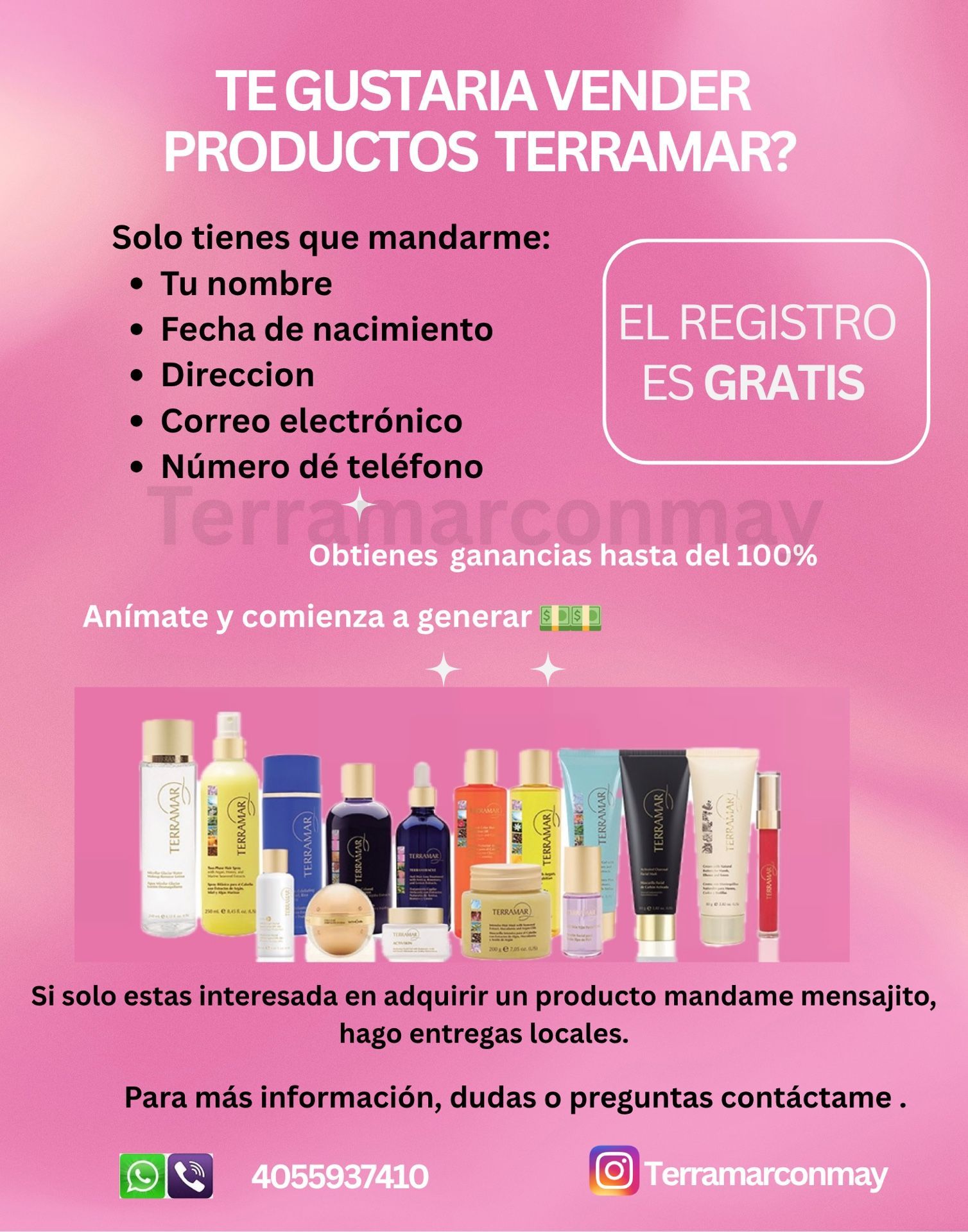 Te Gustaría Vender Productos Terramar?