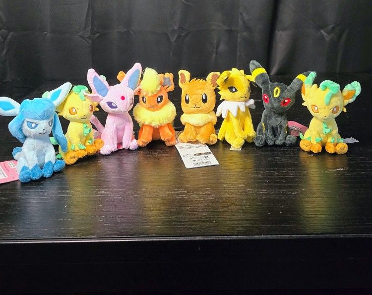 Sitting Pokemon Cuties Eevee Evolutions Plush