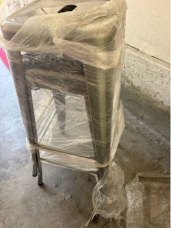 Gray color high bar stools