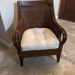 Pier 1 Chair With Two Seat Cushions 